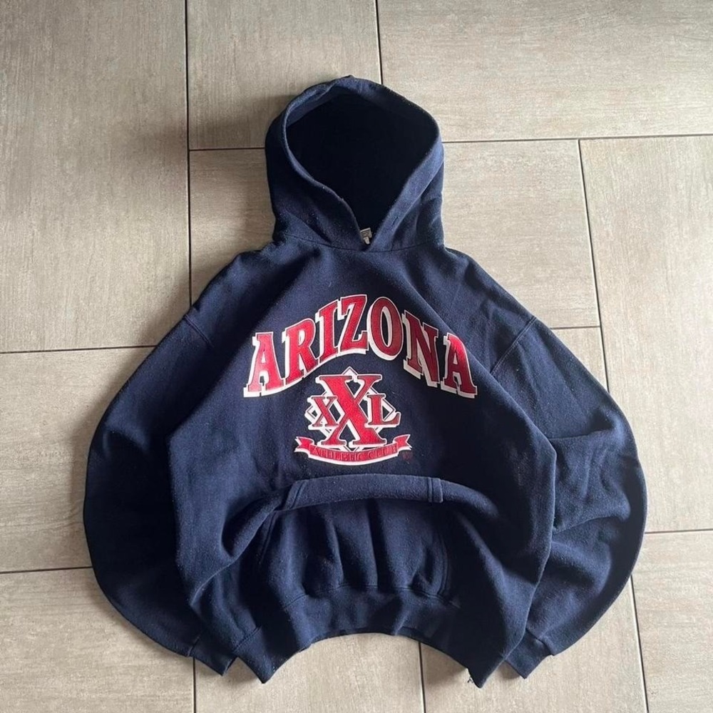 Vintage 20/20 Sport Arizona Athletic Club Hoodie Navy Blue 22x27